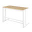 Bureau industriel en métal et bambou grain de bois pressé