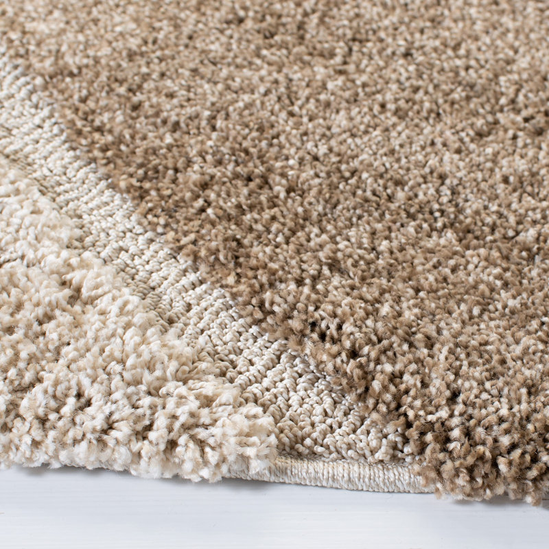 Tapis gris / noir Ashal, Ivory/Grey, Rond 6 pi 7 po