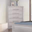 Commode à tiroirs en queue d'aronde anglaise, 1 pièce, finition chêne blanc