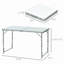 Table de camping pliante de 47 po avec hauteur réglable, table portable légère avec poignée de transport, table de camping pliante pour l'extérieur
