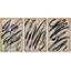 «Abstract Neutral Black Paint», ensemble de 3 reproductions d'art encadrées sur toile-109881593-109881592