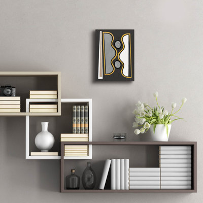 Ivy Bronx 'Boogie Neutral' by Mike Schick Acrylic Glass Wall Art
