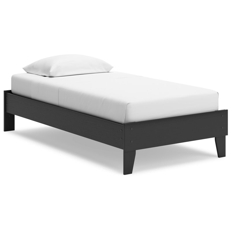Gwendylon Platform Bed, Twin, Black