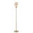 Uplight Floor Lamp With Mercury Glass Shade, Antique Brass Finish, And Energy-Efficient LED Bulb Included