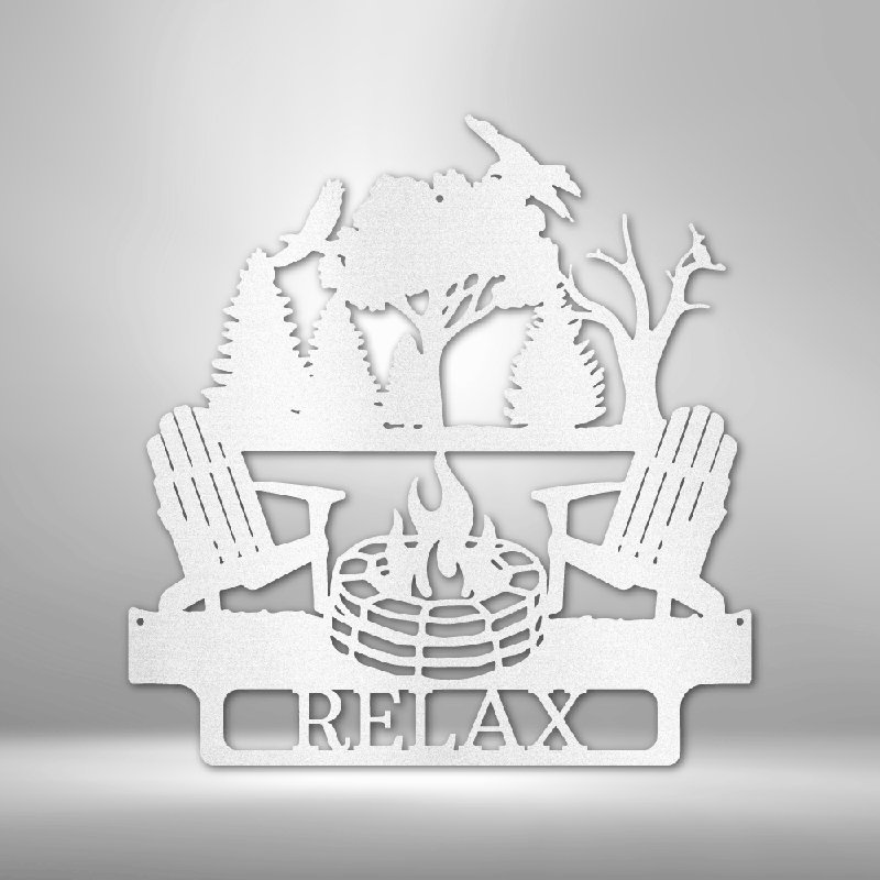 Décoration murale en métal découpé au laser Relax Home, H 34,25 po x l 35,5 po x P 0,5 po, Blanc