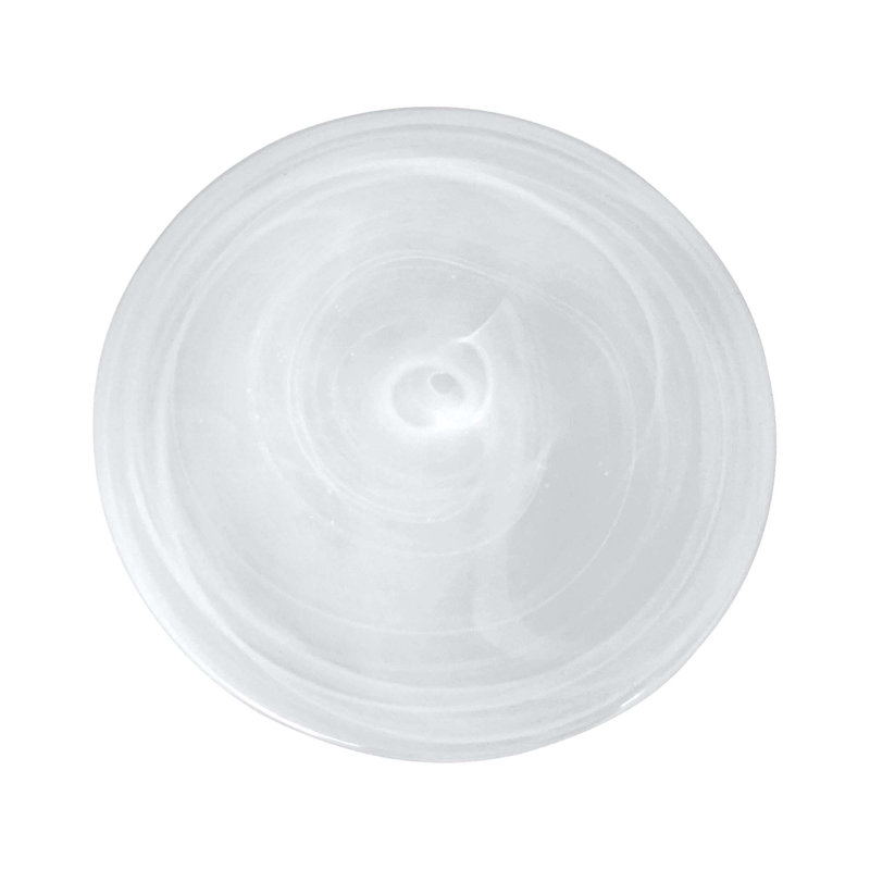 Alabaster Glass Salad/Dessert Plate, White