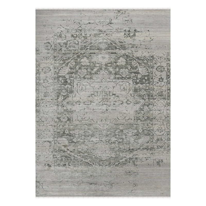 Dazzle Floral Area Rug in White, Rectangle 2' x 3'