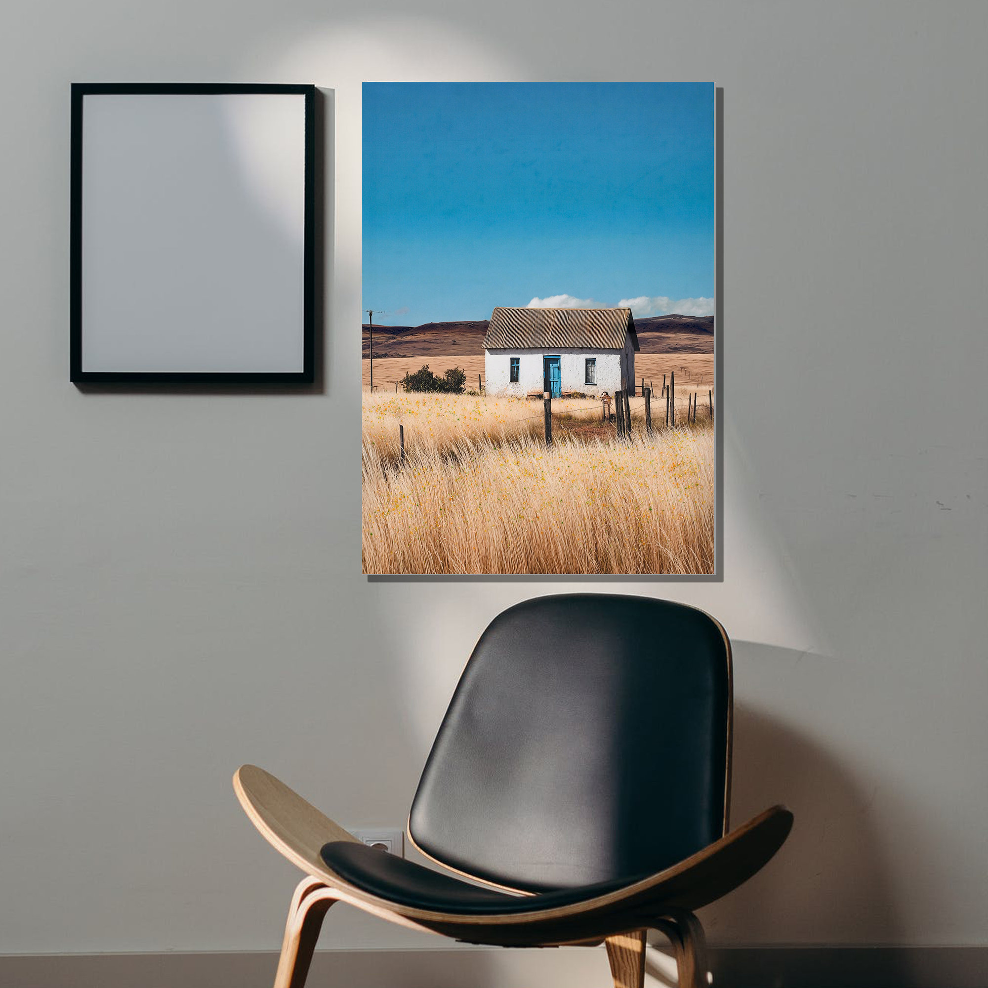 East Urban Home Farmhouse Canvas Wall Art White house Picture Rustic ...