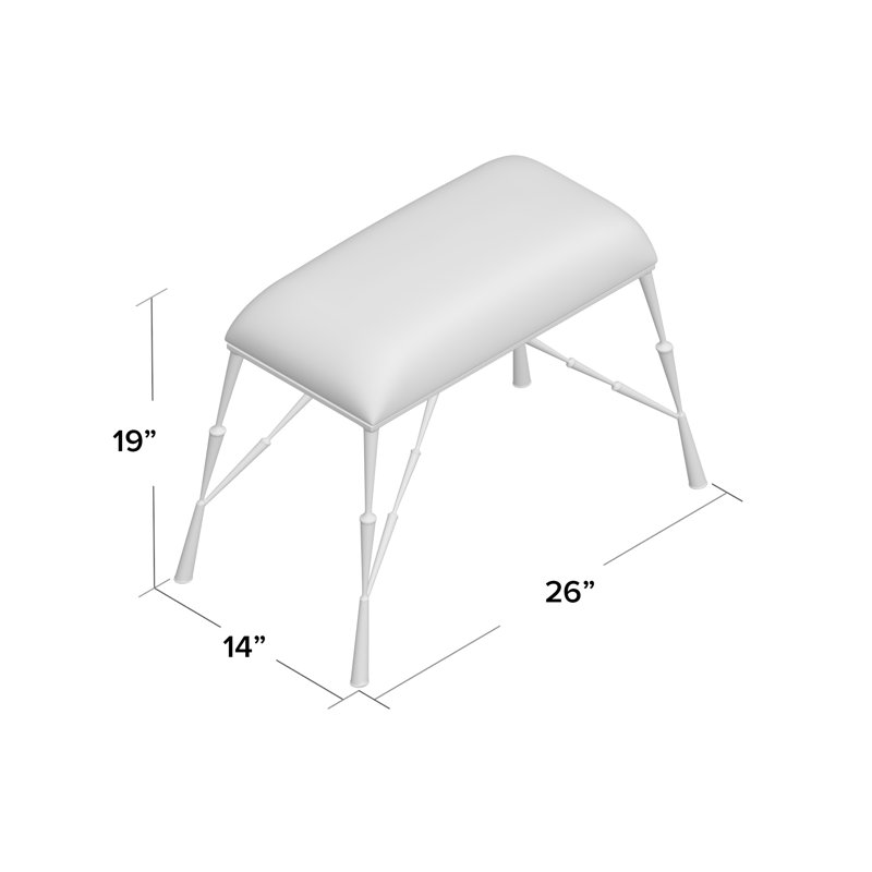 Spike Bench with Muslin Cushion
