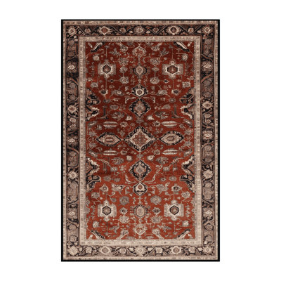 Machine Washable Persian Brown Area Rug