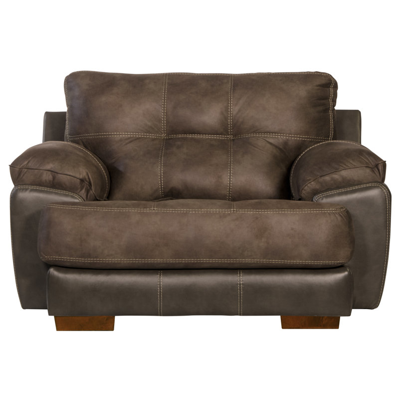 Fauteuil rembourré et demi Alezandra, Mélange de polyester crépuscule