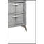 Commode élégante à 5 tiroirs avec placages assortis gris pour un rangement élégant et fonctionnel dans la chambre à coucher