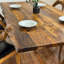 Table de salle à manger en bois massif Live Edge, noyer fabriqué à la main, 60 po-2078537183-2080140913
