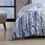 Ensemble de housse de couette pour grand lit, literie 100% coton doux et réversible pour un confort à l'année, ensemble de lit 3 pièces avec taies d'oreiller assorties (bleu Sokal)