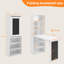 Bureau de bureau mural pliable avec tableau noir et tablette latérale pliable-753567340