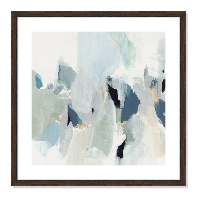 «Little Talks III» par Isabelle Z - reproduction d'art, H 24,75 po x l 24,75 po, Papier dans un cadre photo, Bois de noyer