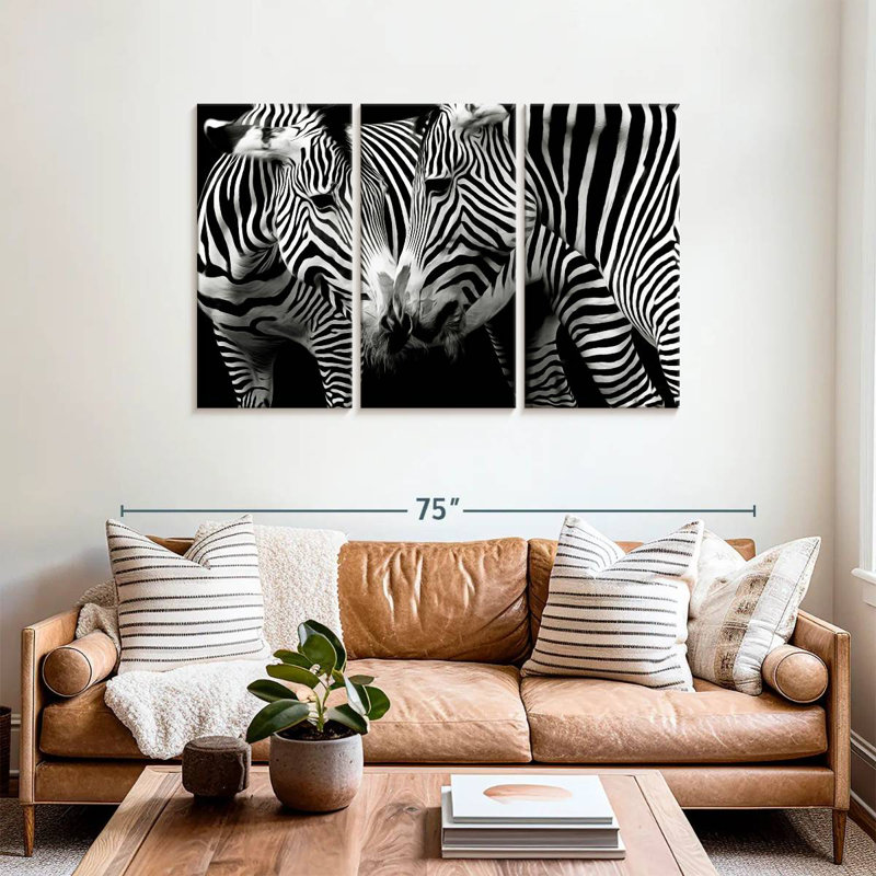 Brampt Nuzzling Zebra, 36" H x 57" W