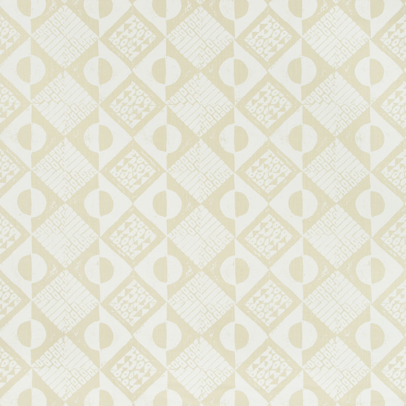 Spencer Circles and Squares Fabric, Off White