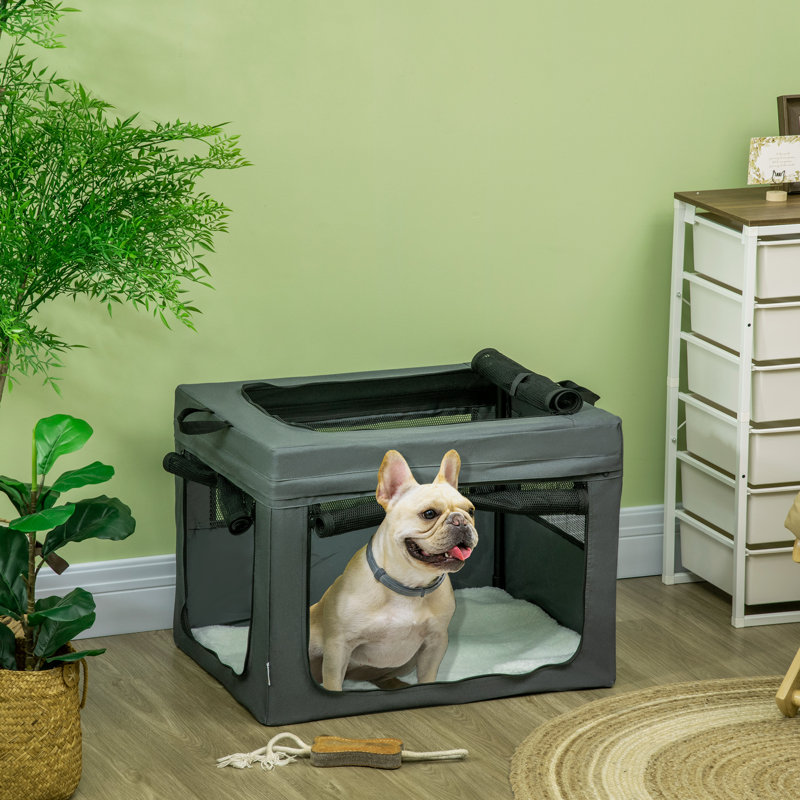 Pet Carrier with 1 Door, Grey, 51cm H x 69cm W x 51cm D