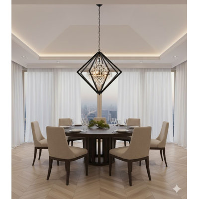Savanah 4-Light Chandelier With Clear Crystal Accents