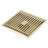 FINE FIXTURES Square Shower Floor Drain, 6 inch Slotted Grate Design, 10-Gauge 304 Stainless Steel, Center Outlet, Fast Drainage, Hair Strainer Included-126703133