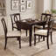 Ensemble de salle à manger 5 pièces avec table à abattants en bois et 4 chaises rembourrées-1825056591
