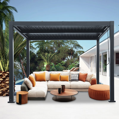 10'x 10' Patio Louvered Pergola Canopy