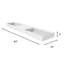 Lavabo de salle de bain mural double à surface solide avec drain dissimulé 84 po Juniper - Blanc-77315789