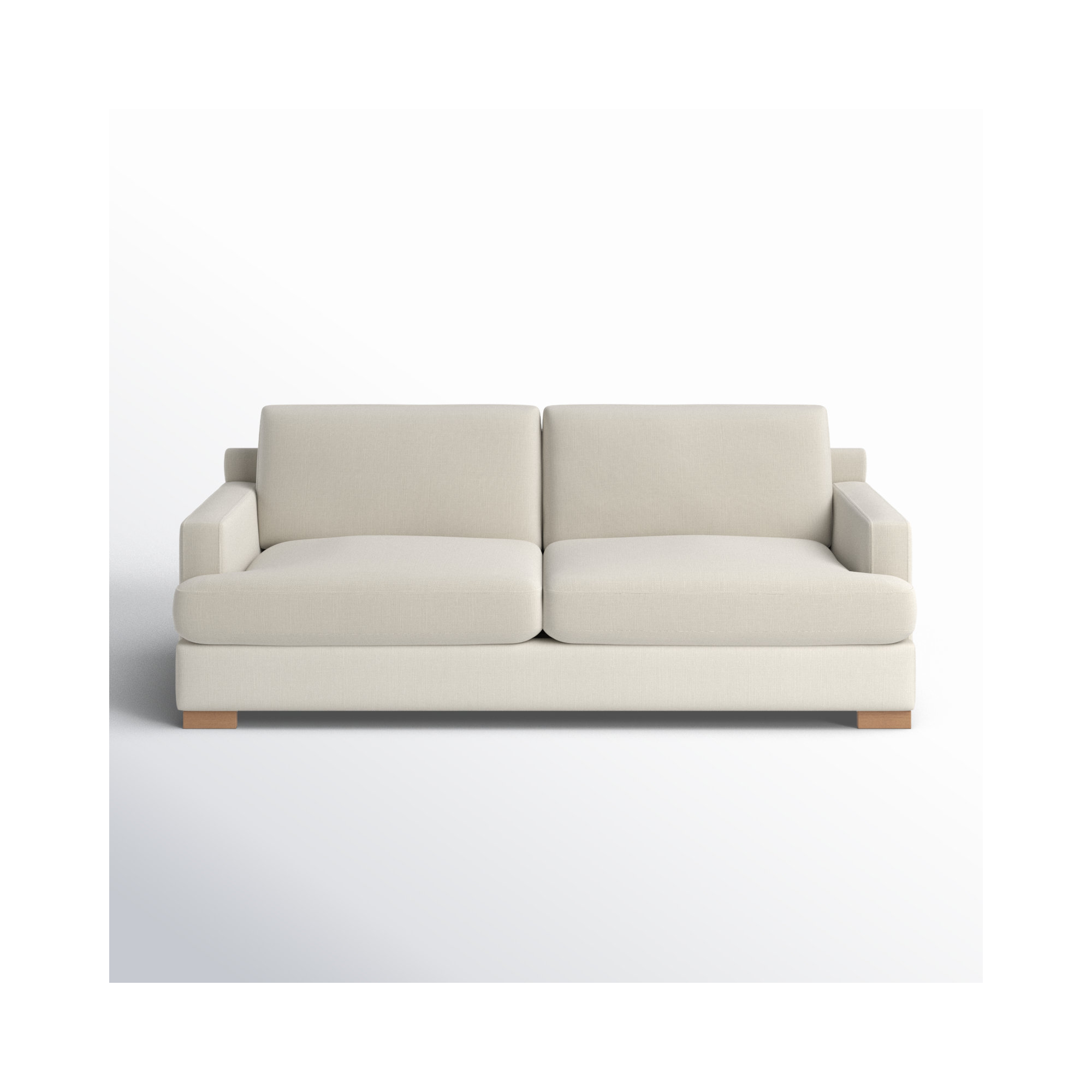 Byers 85'' Upholstered Sofa, Effie Linen Performance Linen