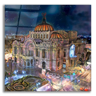 «Mexico City Palace at Night» par Pedro Gavidia - impression sans cadre