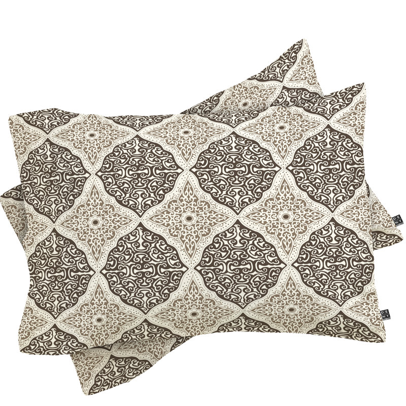 Taie d’oreiller neutre bouclé rhombus