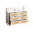 43.31"6-Drawers Rattan Storage Cabinet Rattan Drawer With LED Lights And Power Outlet