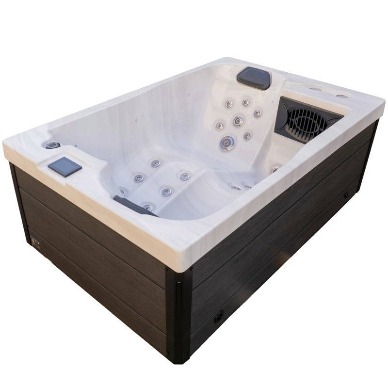 Cascade 2 Person Dual Lounger, 220v Standard Hot Tub With Smart Keypad, And Ozonator