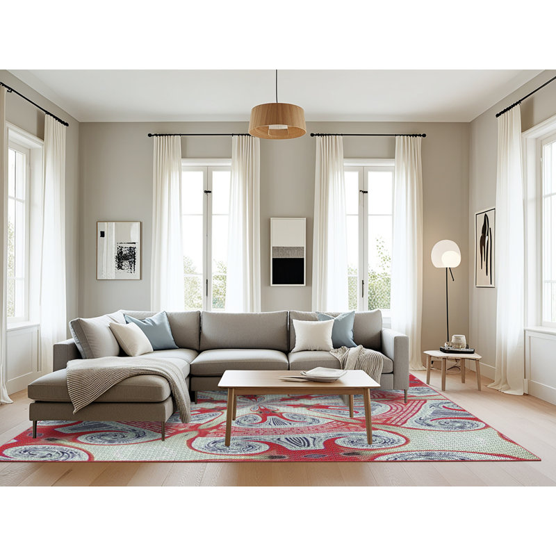 Blanc/Tapis décoratif rose, Rectangle 8 pi x 12 pi