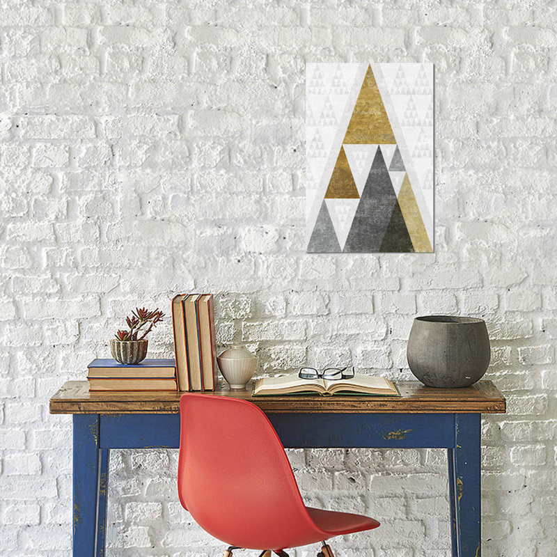 Mod Triangles III.B by Michael Mullan - Wrapped Canvas Print, 101.6 cm H x 66.04 cm W x 3.175 cm D