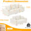 Velours côtelé 82,7 po beige à 3 places, canapé-lit moderne et confortable, fauteuil convertible, rembourrage en mousse haute densité, rembourrage en mousse confortable avec plusieurs coussins, repose-pieds assortis, idéal pour regarder la télévision-848373033