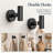 Kins Matte Black 5 pieces Decorative Bathroom Hardware sets-126364249
