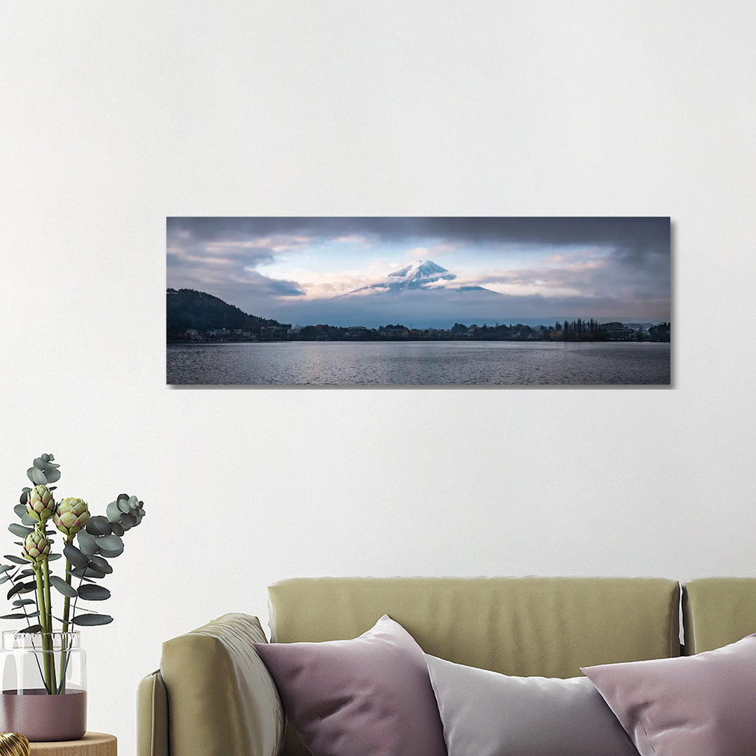 Mount Fuji At Lake Kawaguchiko by Jan Becke - Wrapped Canvas Panoramic Print
