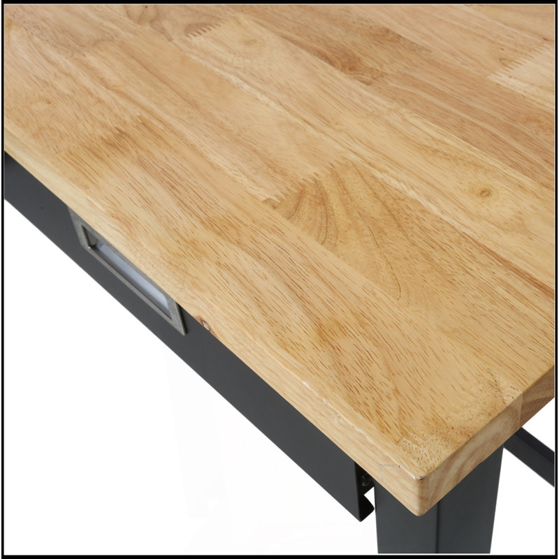 60In Work Bench, Workbench With Drawer Storage, Heavy Duty Work Table With Wheels For Garage Home Office