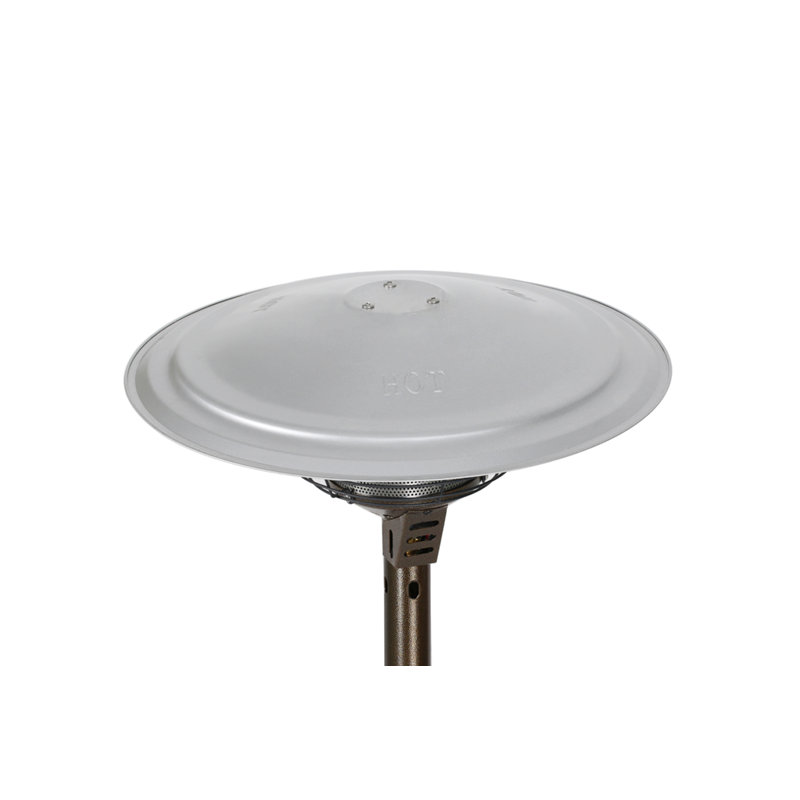 Bronze and Silver Tabletop Propane Patio Heater with Emergency Shut Off