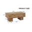 Table basse rectangulaire moderne en bois - Centre de table rustique en panneau de fibres à densité moyenne