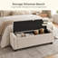 Banc coffre 130 x 40 x 40 cm, en lin beige, avec rangement et charnière de sécurité-1585898141-1585898143