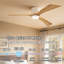52 po Ventilateur de plafond encastré intelligent à 3 pales avec télécommande, moteur à courant continu réversible silencieux, lumière DEL à intensité variable-20869161-20869160