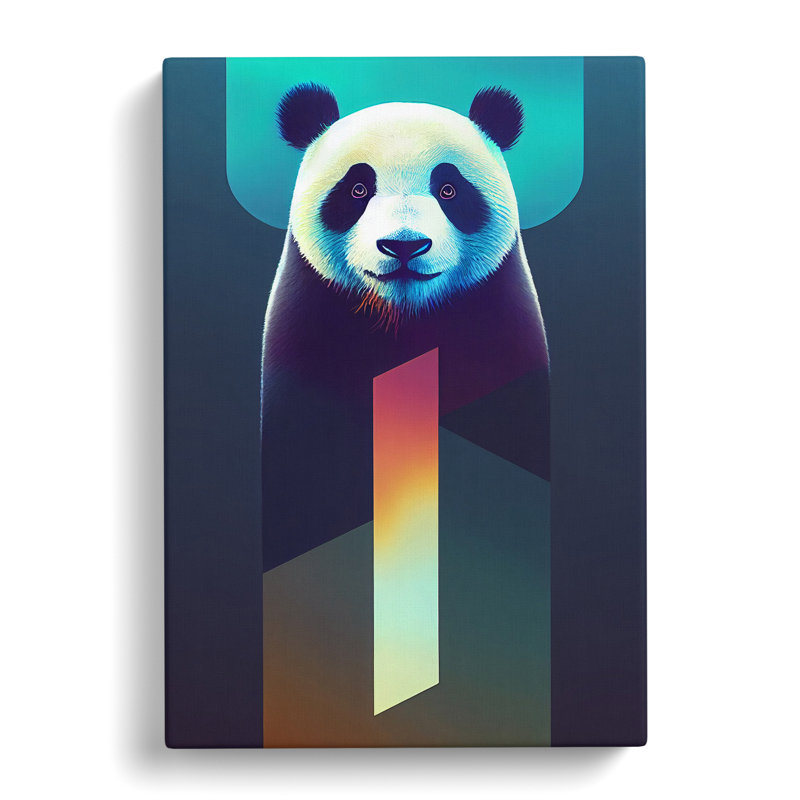 Futuristic Panda - Wrapped Canvas, 50cm H x 35cm W x 3cm D