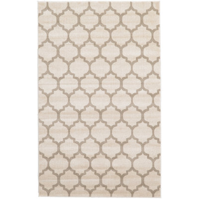 Tapis beige / brun clair Molly Geomertric