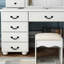 Coiffeuse moderne avec lumières et table - 3 modes de couleur, armoire de rangement spacieuse avec miroir