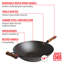 Wok pré-assaisonné en acier au carbone 14 pouces Joyce Chen Classic Series