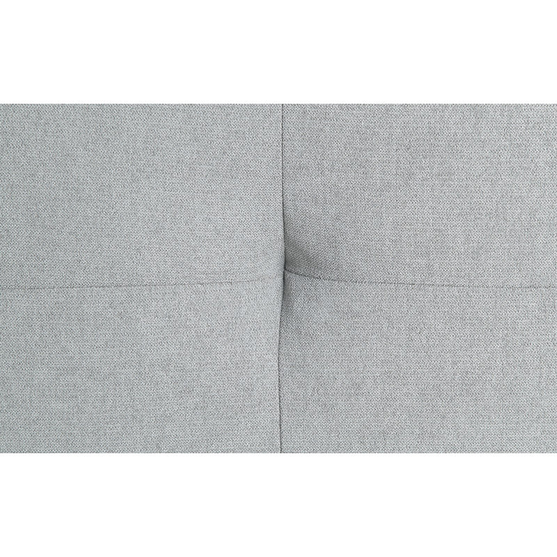 Canapé-lit en velours avec coussin Melange, gris
