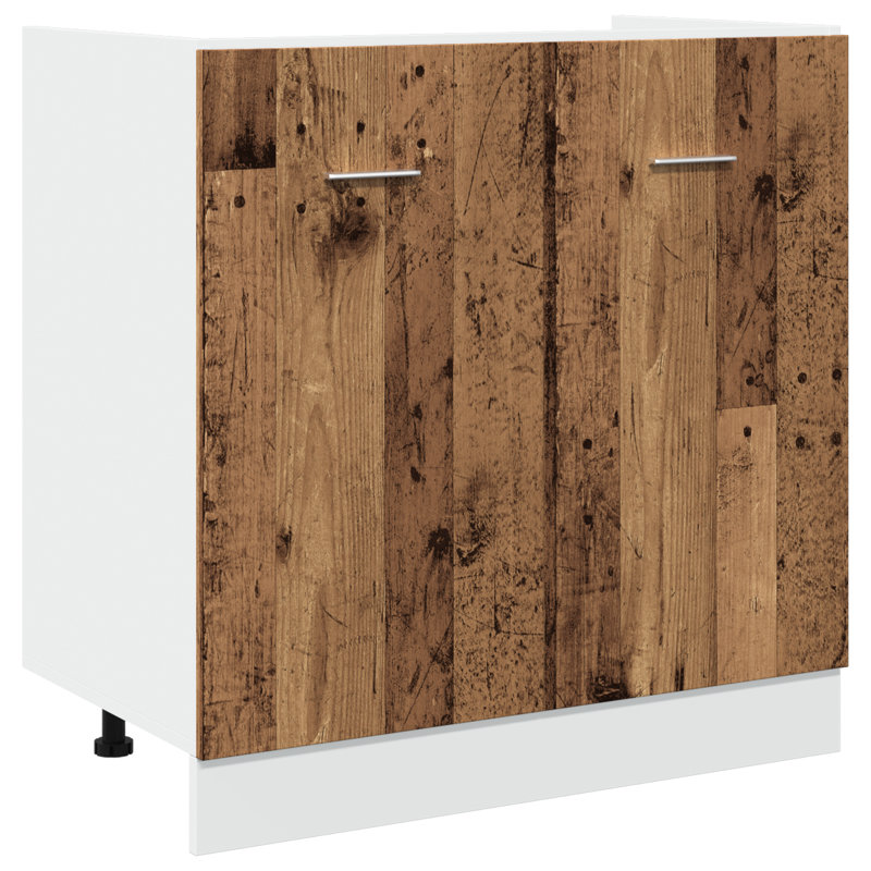 Arnisa Sink Bottom Cabinet Lyon 80x46x81.5 cm Engineered Wood, Old Wood