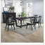 Table de salle à manger rectangulaire en panneau de fibres à densité moyenne Mid Century Modern Essential à la maison, durable et robuste